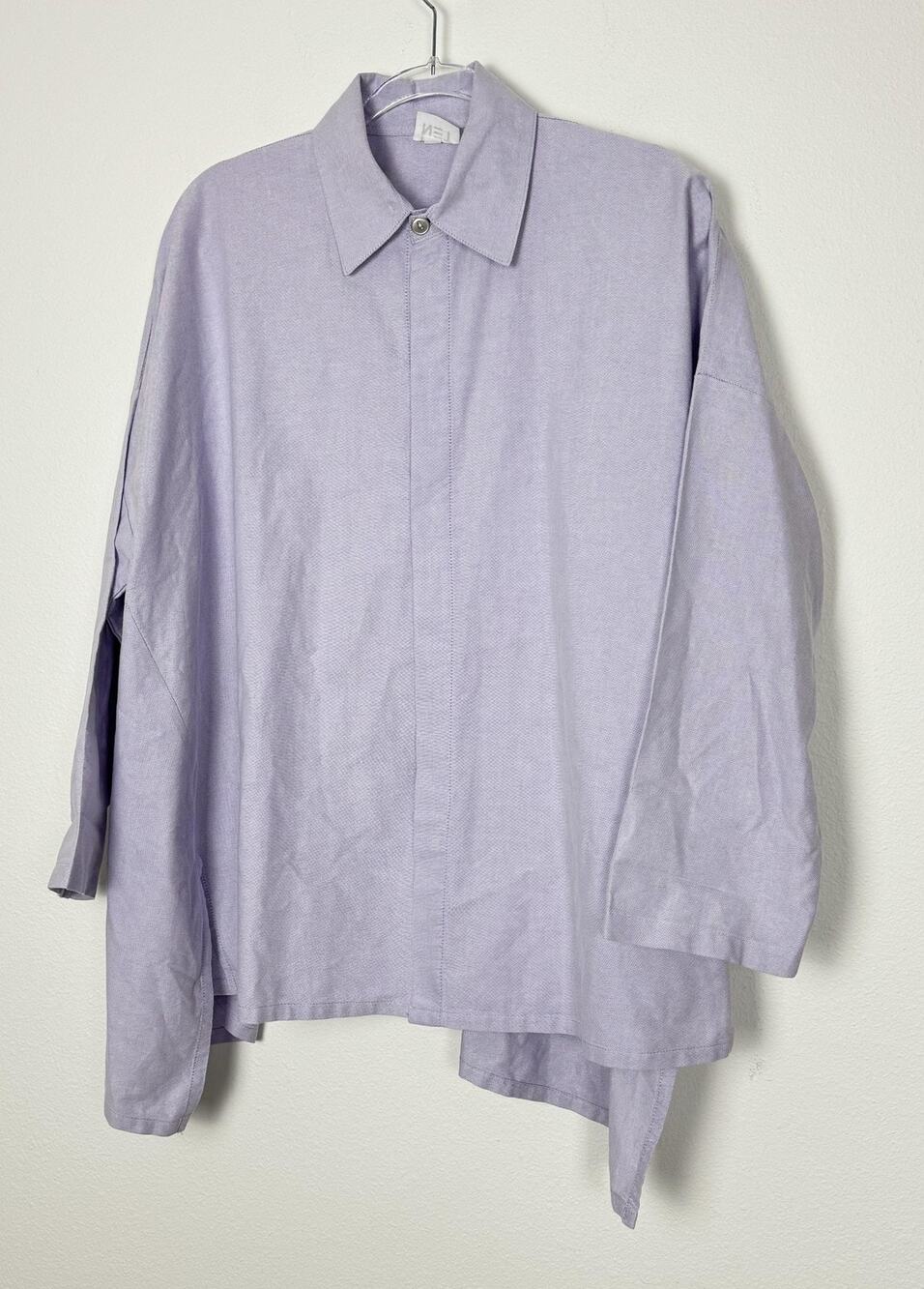 Planet Oversized Painter Shirt Womens One Size Purple 100%Cotton USA Relaxed Top